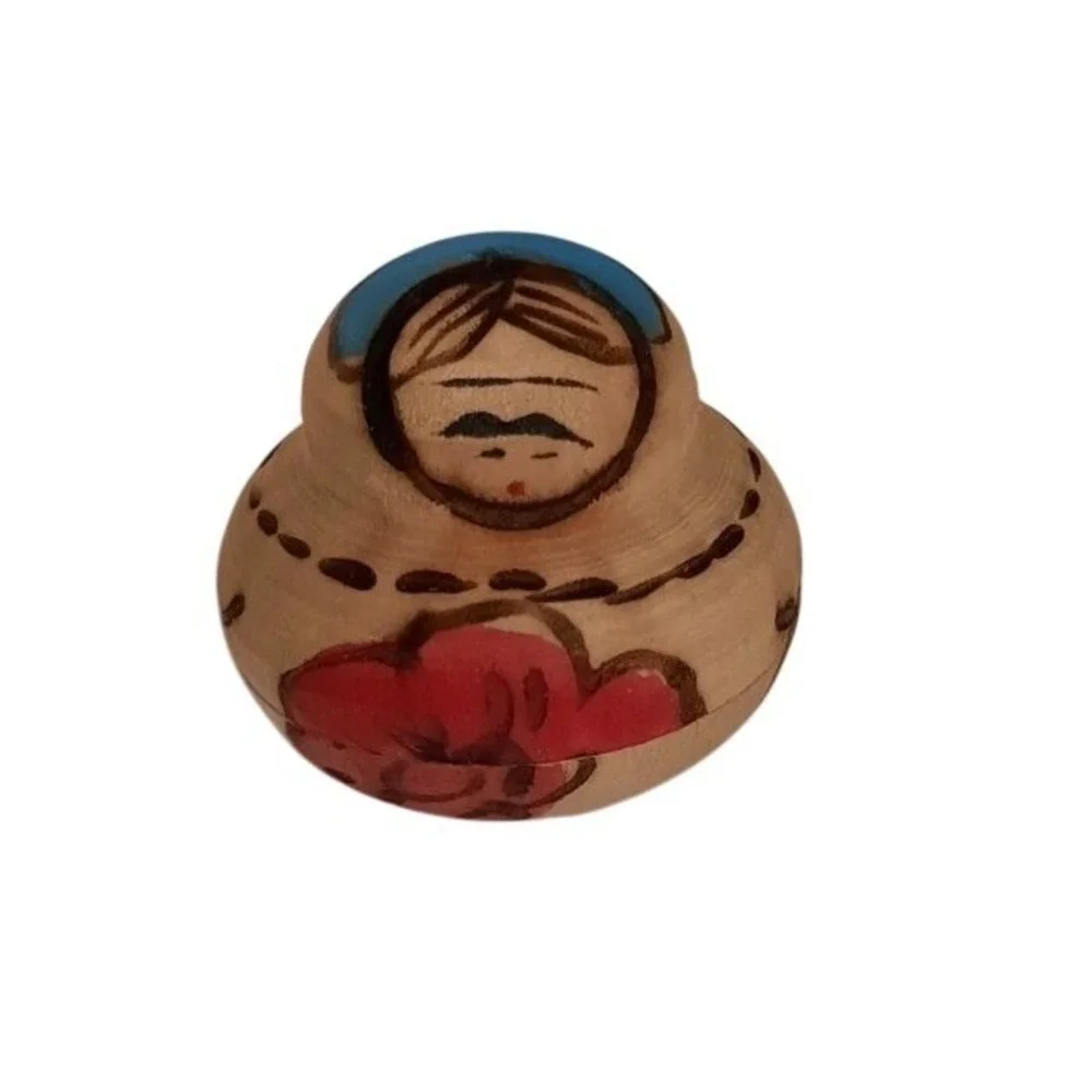 Vintage Russian Nesting Dolls Matryoshka Hand Painted Wood 8 Piece Set Floral